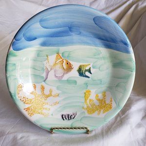 Italian Fish Dinner Plate from Ceramica San Marciano, Hand Painted ~Italy